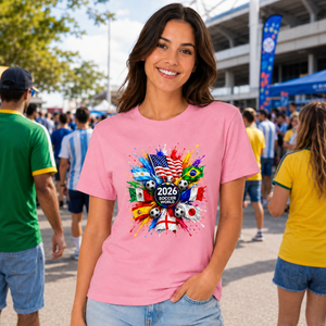 Men's World Flag Soccer Graphic Tee Worn Or Detail Scene 18