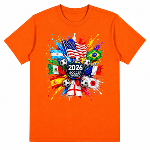 Men's World Flag Soccer Graphic Tee Worn Or Detail Scene 19