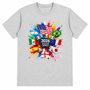 Men's World Flag Soccer Graphic Tee Worn Or Detail Scene 22