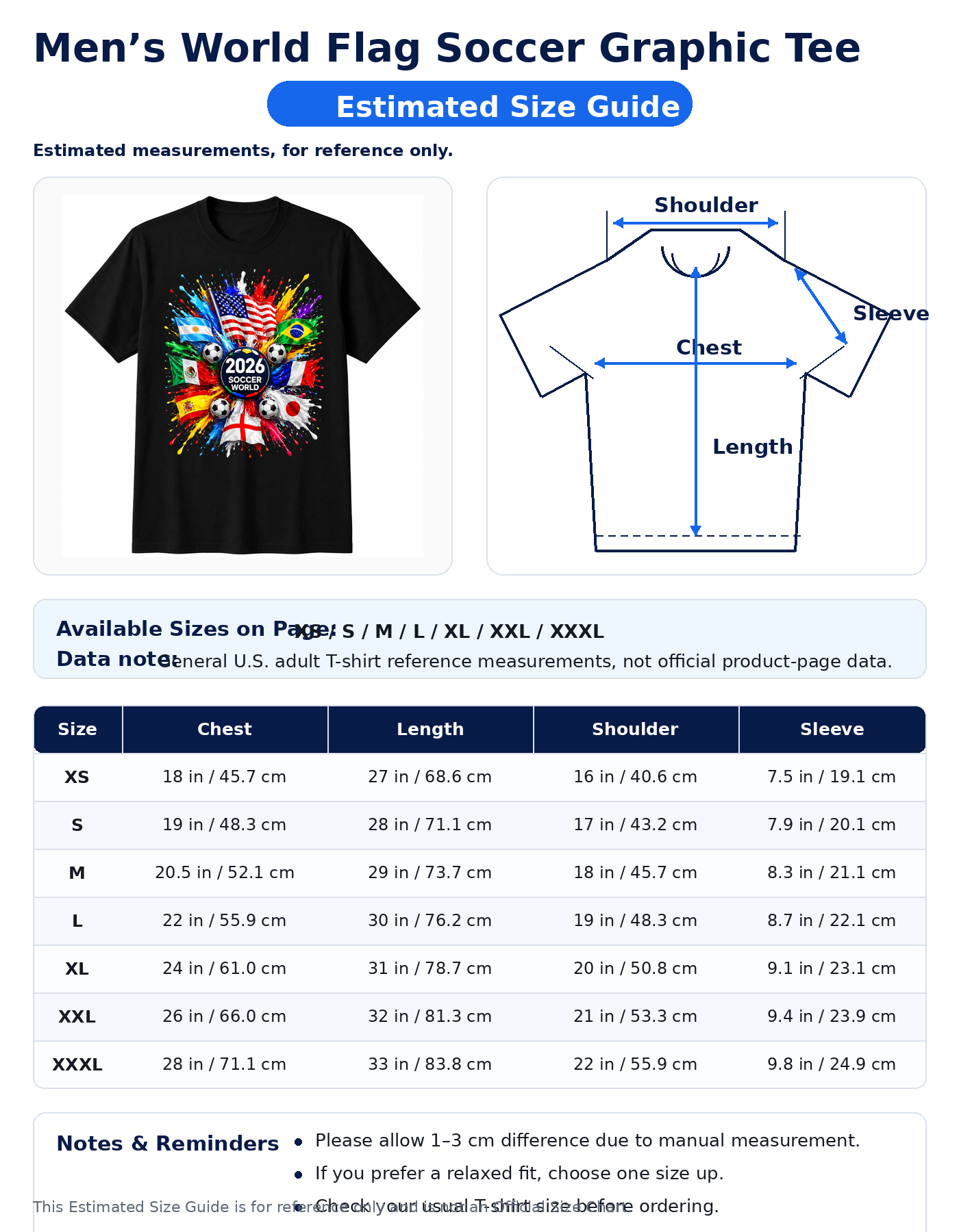 Men's World Flag Soccer Graphic Tee Worn Or Detail Scene 25