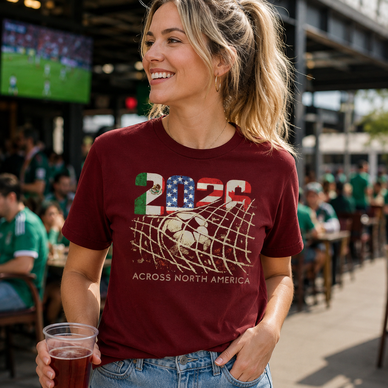North America 2026 Soccer Fan Tee Worn Or Detail Scene 9