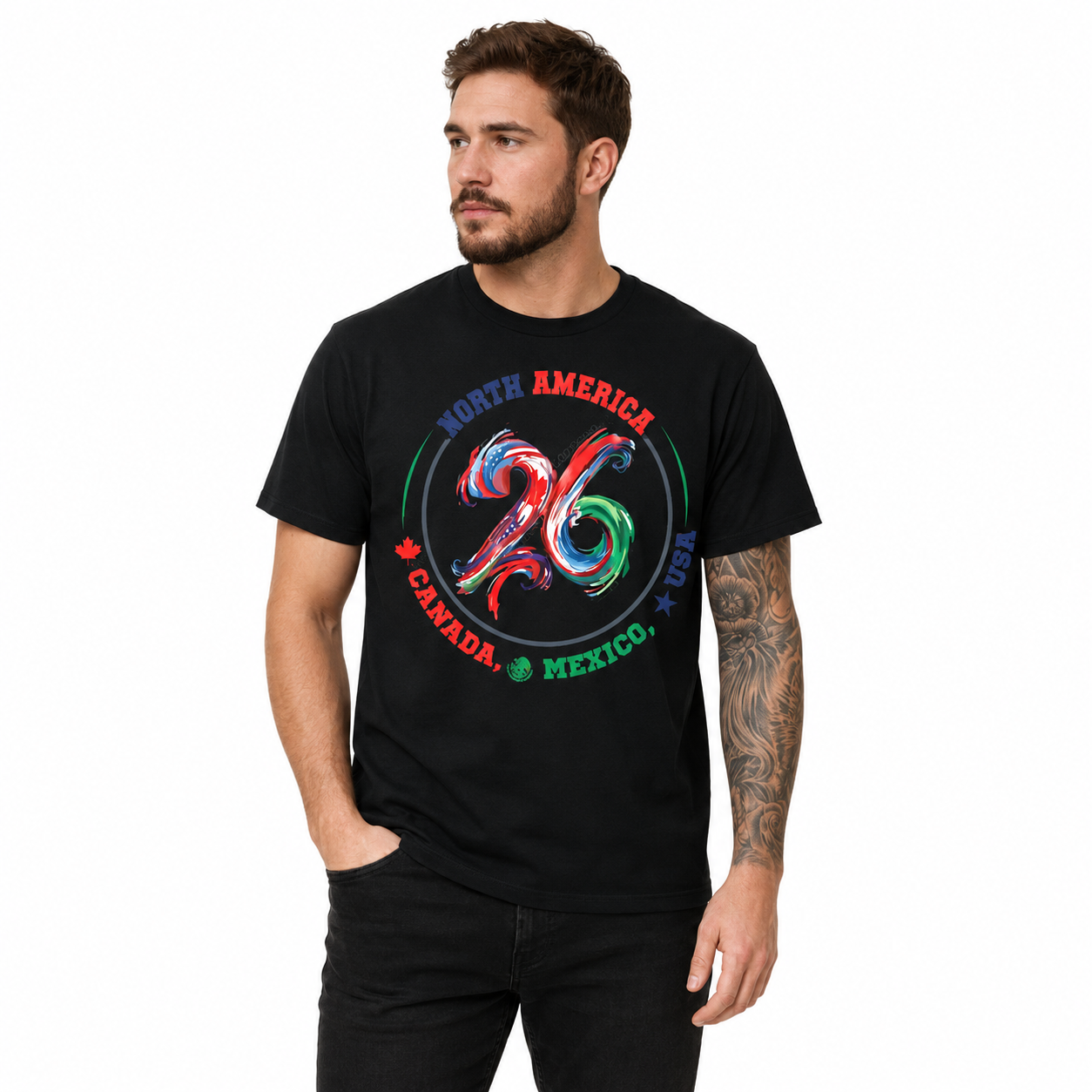 North America 2026 Soccer Fan Tee Product Color Packshot 2