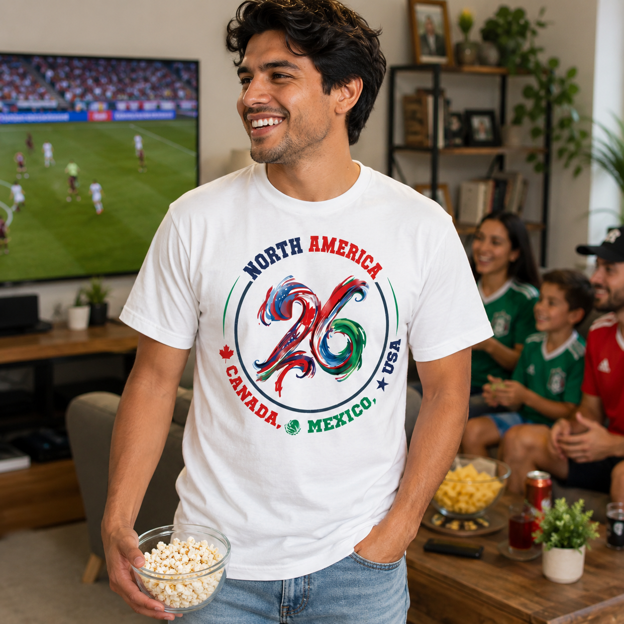 North America 2026 Soccer Fan Tee Worn Or Detail Scene 14