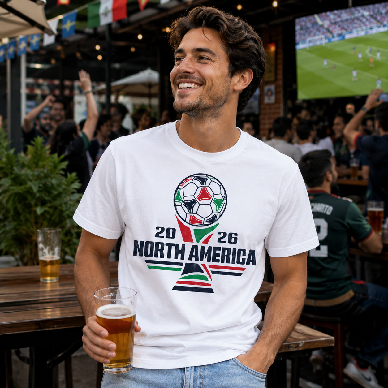 North America 2026 Soccer Fan Tee Worn Or Detail Scene 15