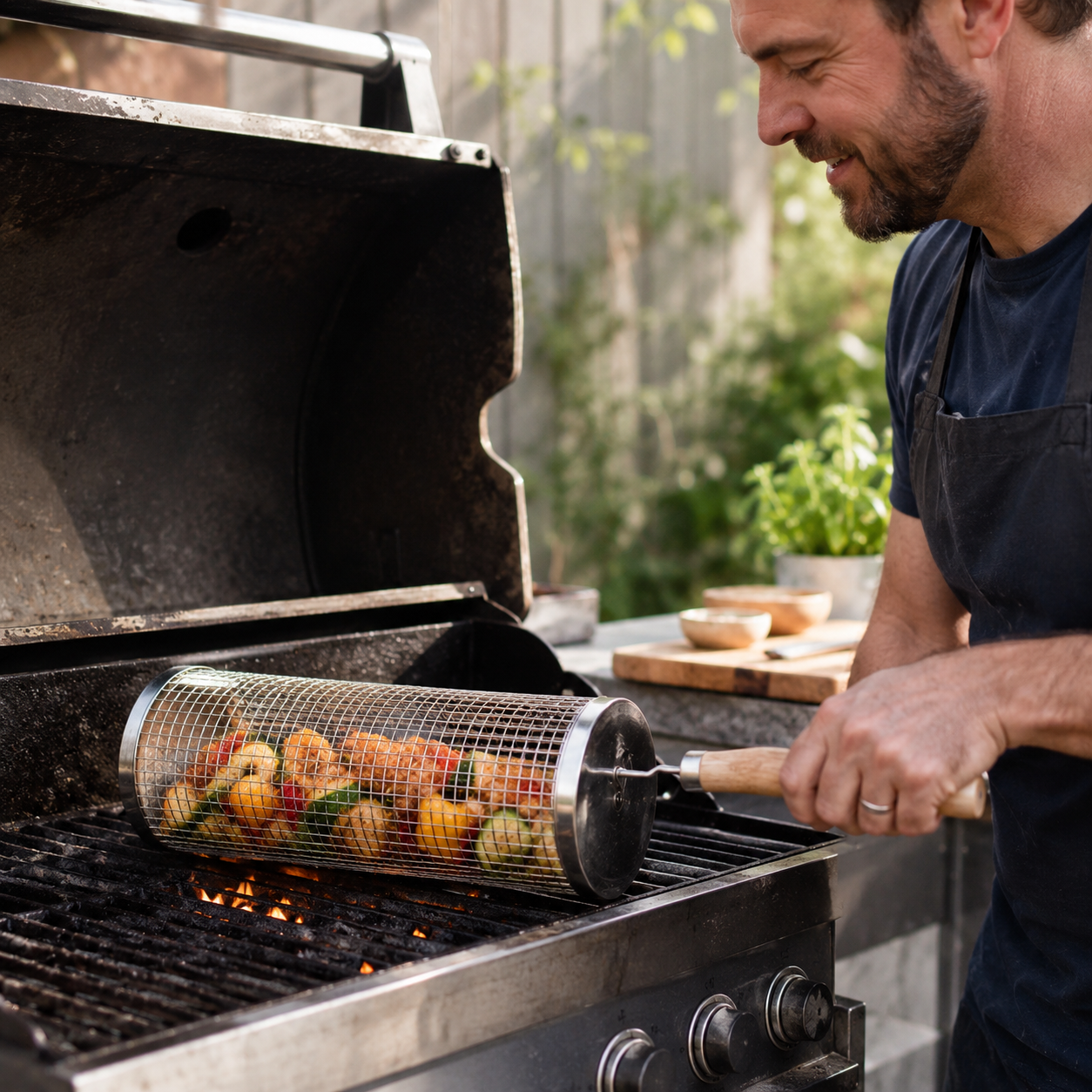 Rolling BBQ Grill Basket product image 1