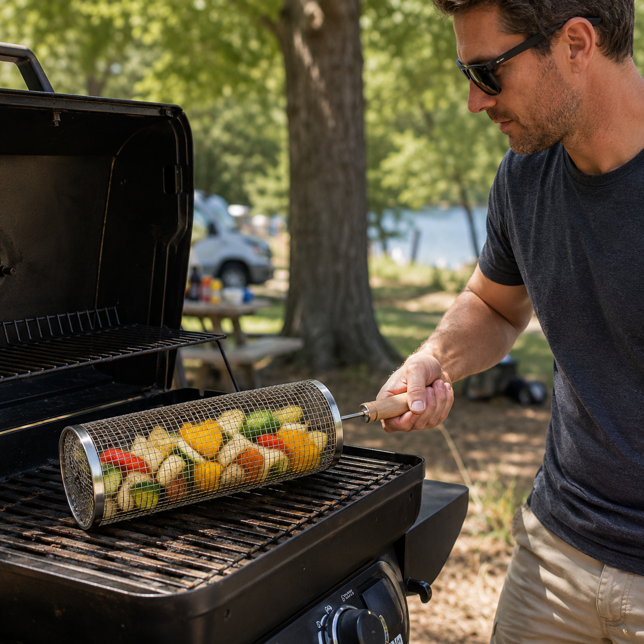 Rolling BBQ Grill Basket product image 2