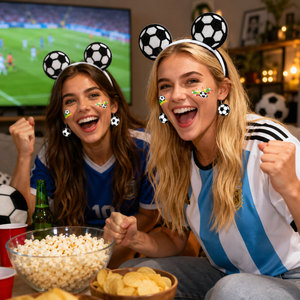 Soccer Headband, Earring and Face Sticker Set product image 2