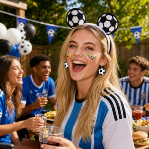 Soccer Headband, Earring and Face Sticker Set product image 6