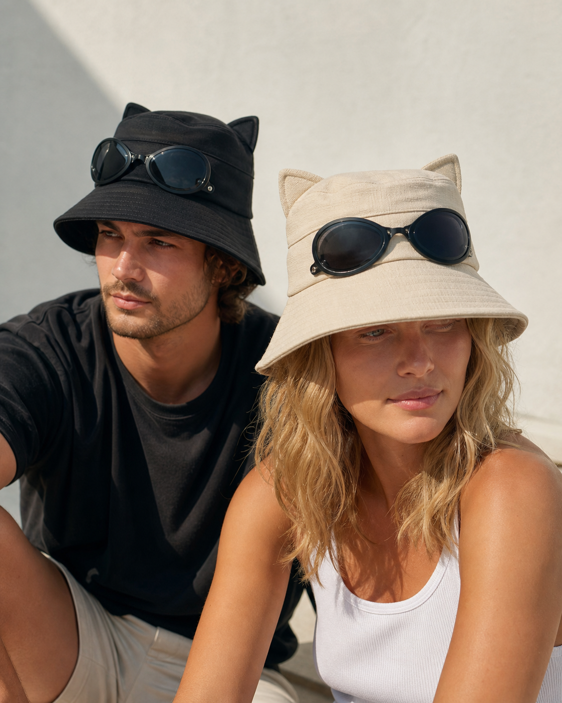 Sunglasses Cat Ear Baseball Cap discount image