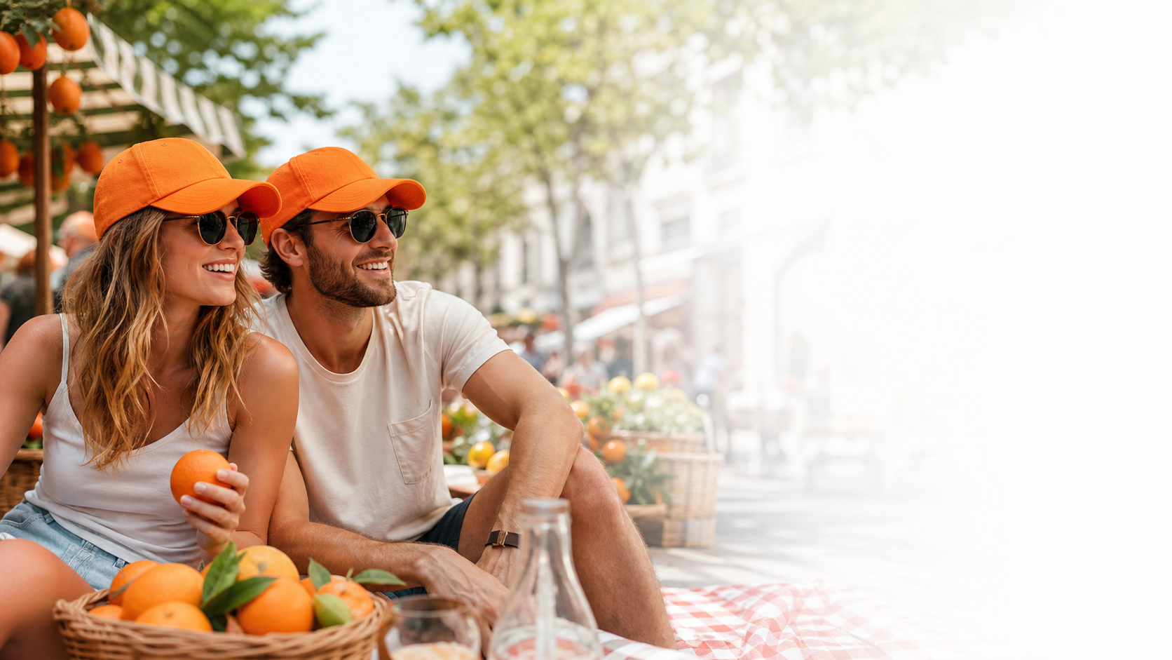 Sunglasses Cat Ear Bucket Hat worn by Western model in a styling scene
