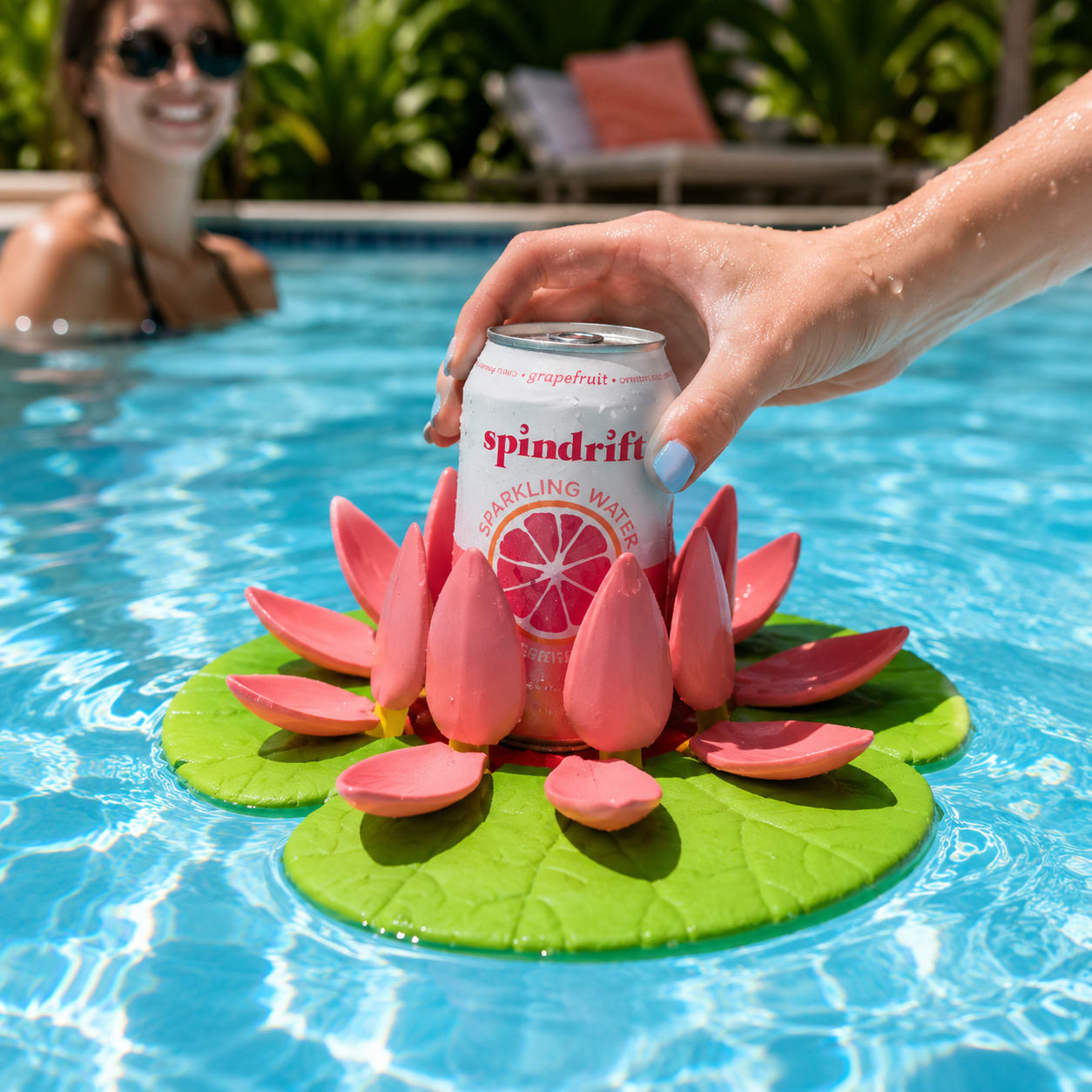 Water Lily Floating Pool Cup Holder product image 1