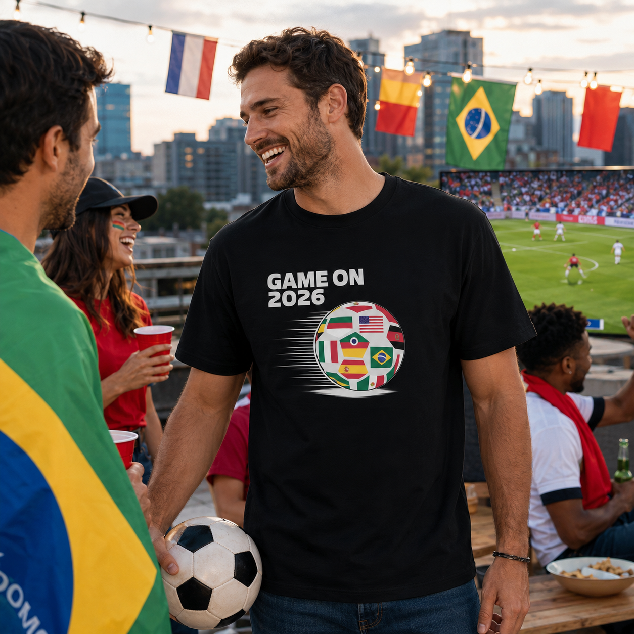 World Flags Soccer Ball Graphic Tee product image 3