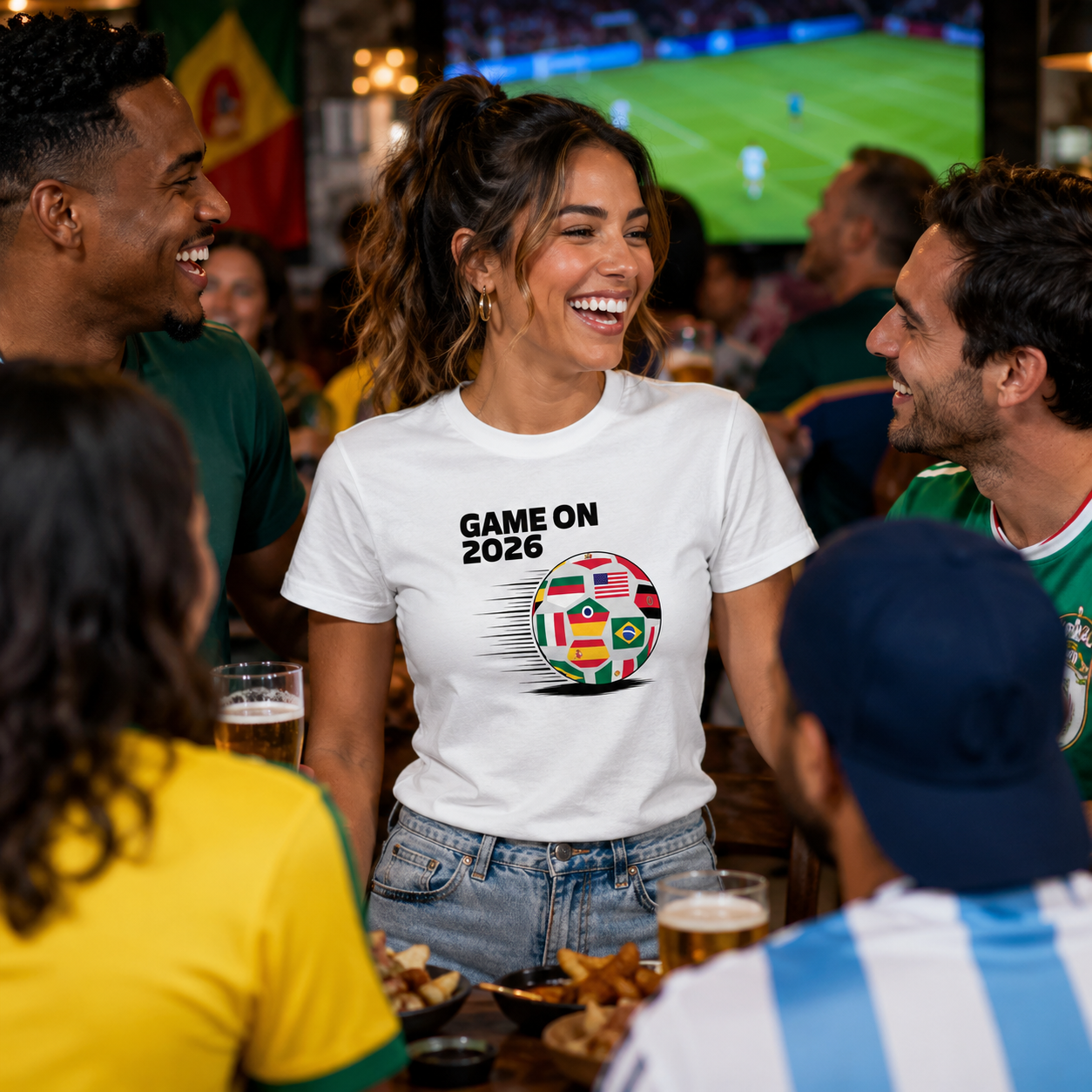 World Flags Soccer Ball Graphic Tee product image 6