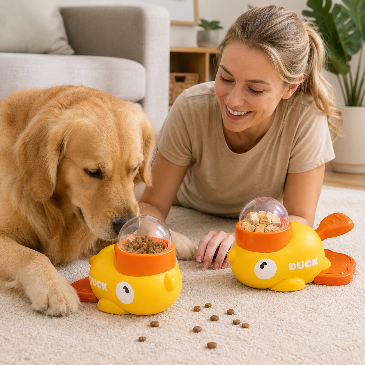 Yellow Duck Pet Treat Dispenser product image 1